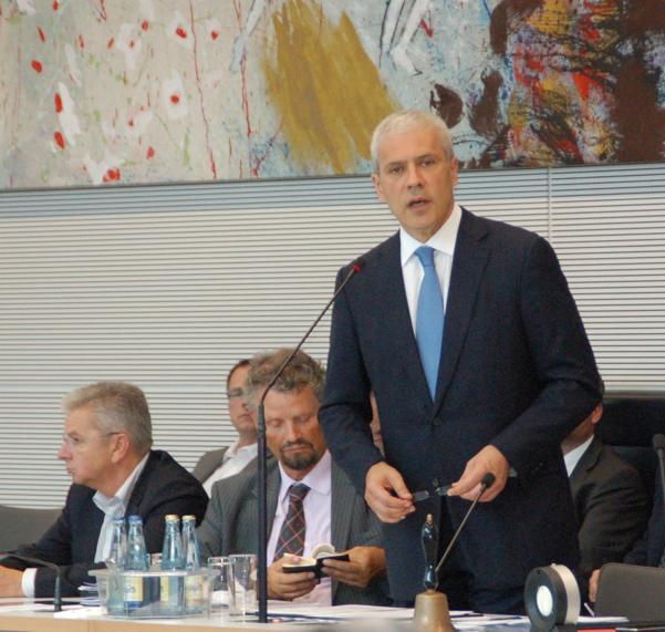 Der Serbische Staatspräsident Boris Tadic in einer Sitzung der SPD Bundestagsfraktion im Sommer 2011 